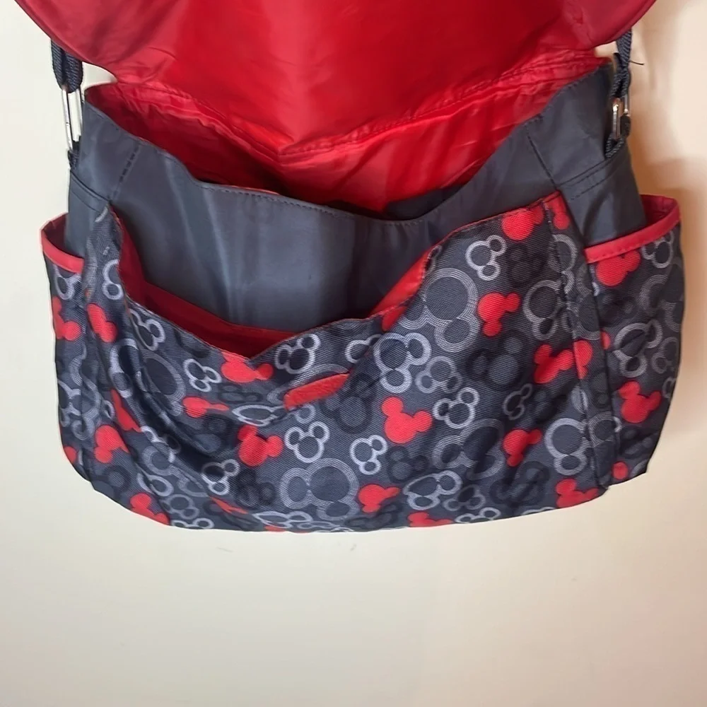 Disney Baby Diaper Bag Carry All Mickey Mouse Appliqué tons of pockets